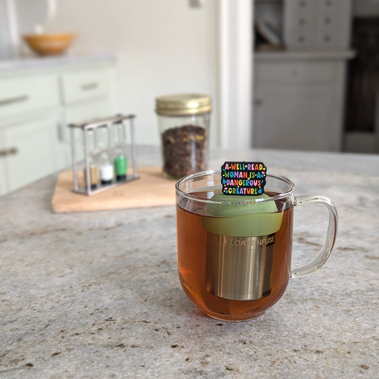 Well Read Woman |Floating Tea Infuser |Green Base |Colorful