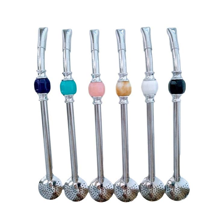 Tea Straw - Bombilla - Removable Head & Cleaning Brush Home & Spirit