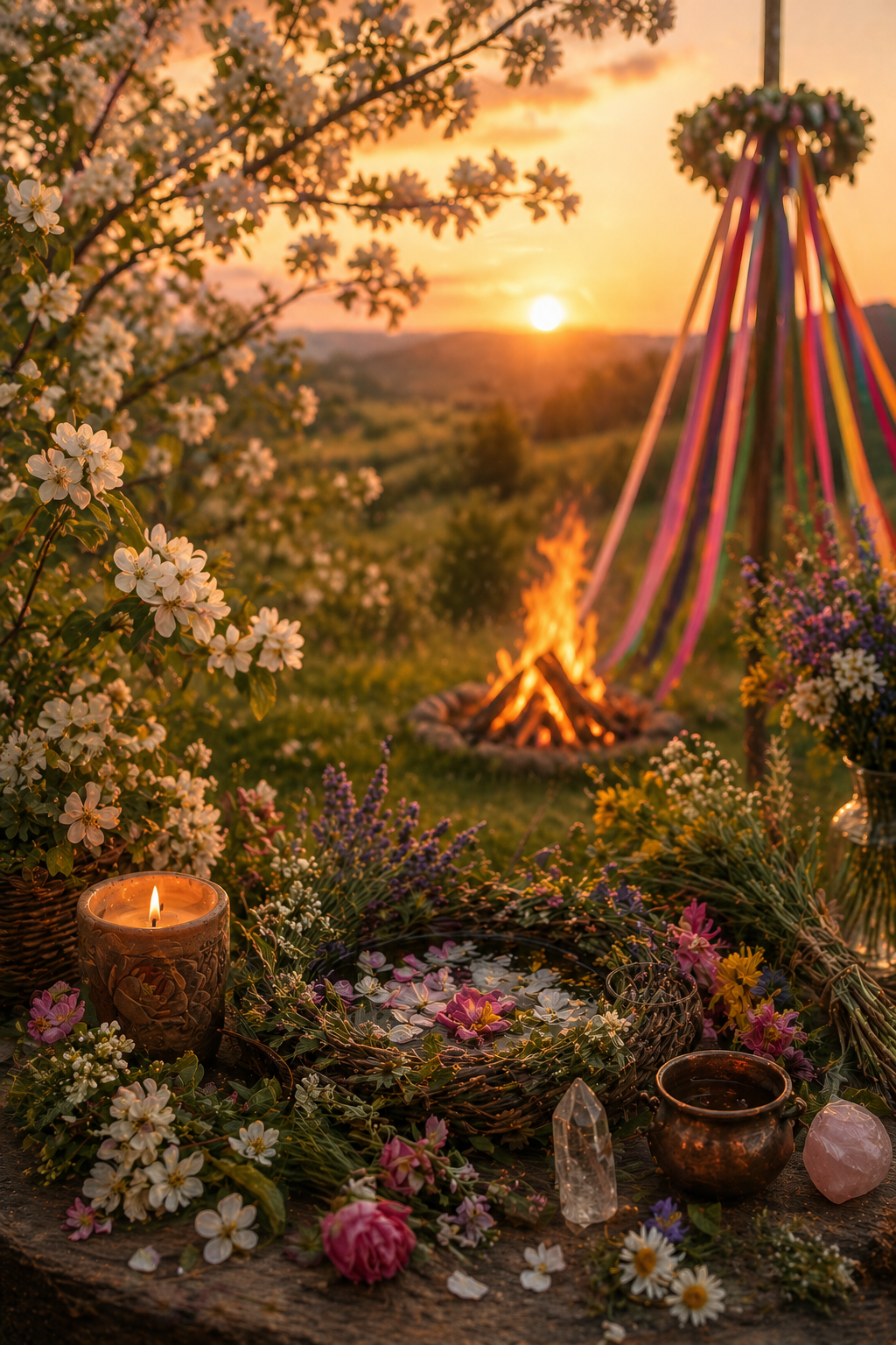 Beltane and the Wheel of the Year: Rituals, Herbs, and Sacred Fertility