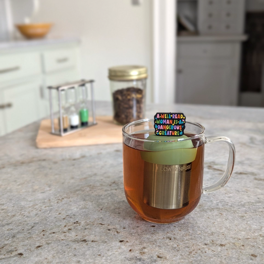 Well Read Woman |Floating Tea Infuser |Green Base |Colorful