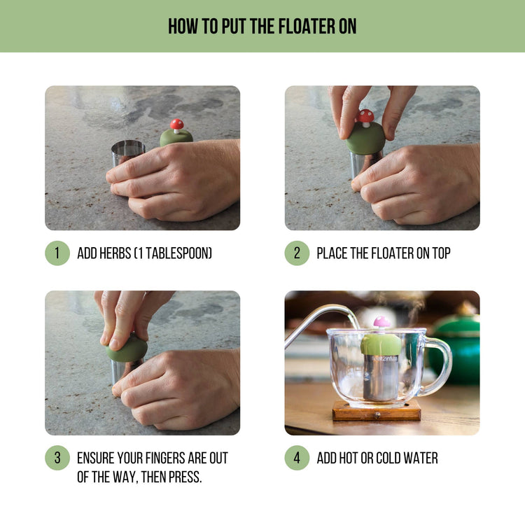 Well Read Woman |Floating Tea Infuser |Green Base |Colorful