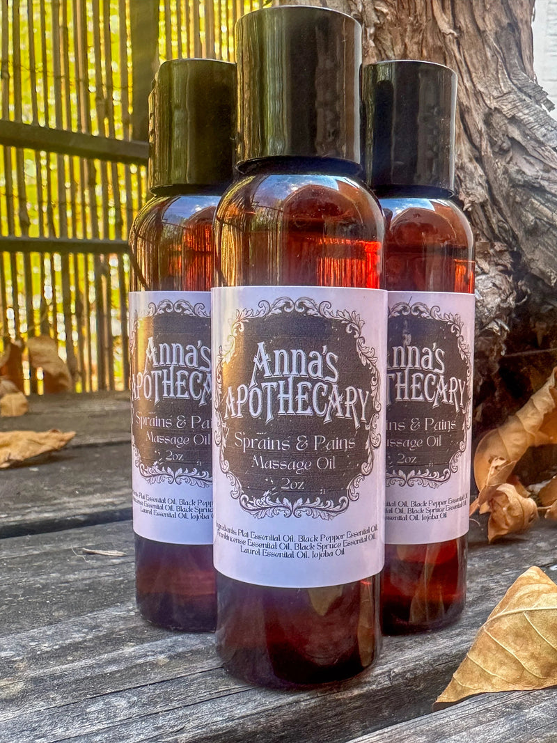 Sprains and Pains Massage Oil Blend 2 OZ Essential Oil